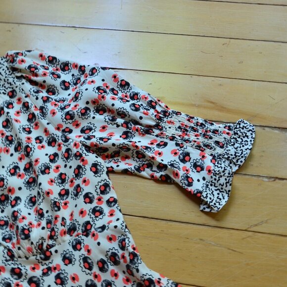 RIXO Juni Puff-sleeve Mini-dress In Micro Shell Size XS - Picture 9 of 14